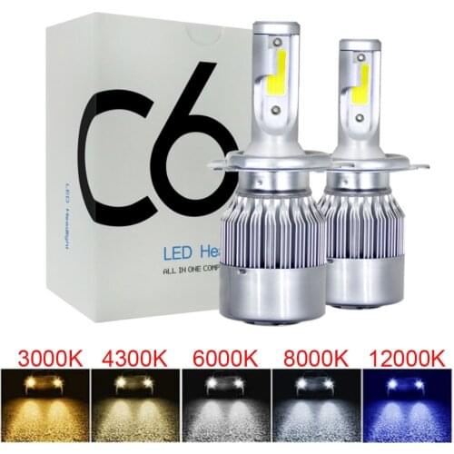 Muxall NEW S2 Car Turbo LED Headlight 3000K 8000K 6000K 4300K 12000LM H1 H8 H4 H9 H3 H7 H11 H16 9012 Bulbs Super Bright COB Lamp