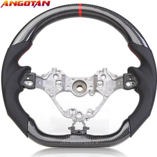 100% Carbon Fiber perforated leather steering wheel Fit For Toyota 86