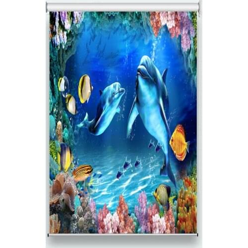 Profession print HD roller blinds Seagull beach Living room bedroom hotel window roller blind Sunscreen Roller Blinds