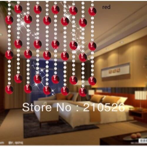 Size 90*100cm height customized colorfull Entrance Crystal bead Curtain Room Divider Finished curtain