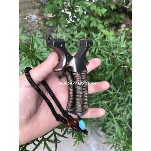 TC21 Titanium alloy flat skin fast pressure slingshot high-power high-quality free tie slingshot competitive slingshot