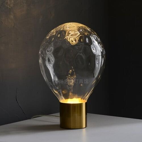 Nordic postmodern art glass living room sofa table lamp designer model room study bedroom bedside table lamp