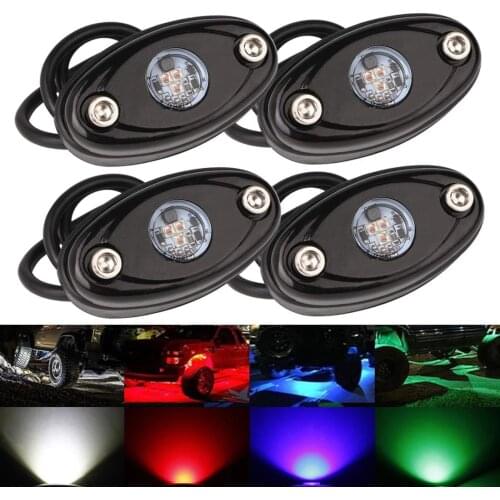 Underglow Rock Lights for Auto Cars Under Body Exterior Glow Trail Rig Lamp LED Atmosphere Decoration Lamp Car Accessories