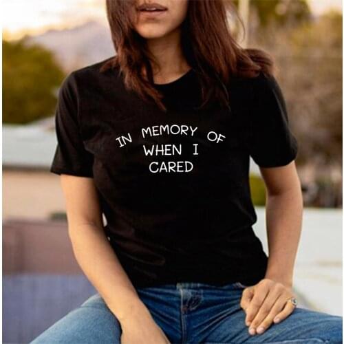 In Memory of When T Shirt Women Harajuku Tshirt Women Shrot Sleeve Cotton Loose Tee Shirt Femme Casual Stranger Things T Shirt