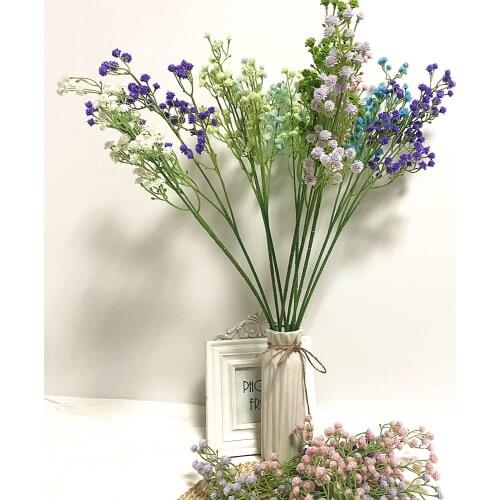 1pc 58cm Artificial Babys Breath Flower Gypsophila Fake Silicone plant for Wedding Home Hotel Party Decoration 8 Colors