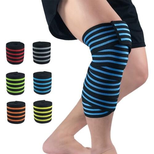 1 PC Weightlifting Bandage Knee Protector Wraps Fitness Support Elastic Kneepad Basketball Volleyball Protective Gear Knee Brace