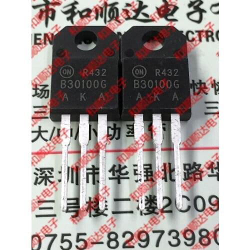 10pcs/lot MBRF30100CTG B30100G New stock TO-220F 100V 30A
