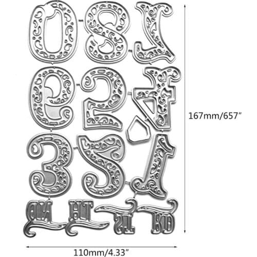 203F Carbon Steel Cartoon Math Numbers Cutting Die Embossing Stencil Template Mold DIY Paper Art Craft Scrapbook Bookmark Card