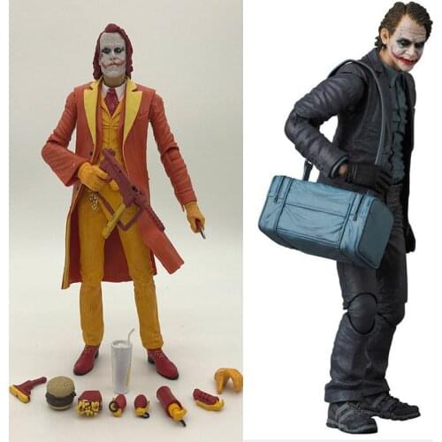 7'' Robber Joker Burger Clown Heath Ledger Figure Model 18cm Male Action Figure Boys Gifts