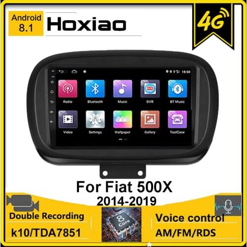 4G 2 Din Android 8.1 Car Radio Multimedia Video Player For Fiat 500X 500 X 2014 2015 2016-2019 WiFi Bluetooth AM RDS Autoradio