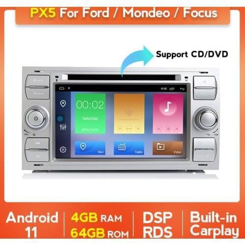 Carplay DSP Auto Android 11 Car Dvd Player GPS For Ford Mondeo Focus S-max C-MAX Galaxy Fiesta Fusion Kuga Multimedia Radio 4G