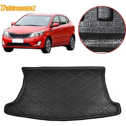 Buildreamen2 For Kia K2 Hatchback Car Accessories Tray Boot Liner Rear Trunk Mat Floor Cargo Carpet Pad 2011 2012 2013 2014 2015