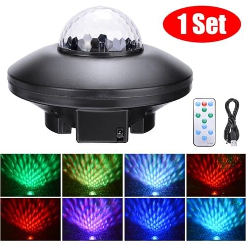 Colourful USB LED Galaxy Projector Disco Party Stage Starry Night Light Star LED Laser Strobe Projection Lamp Voice Control