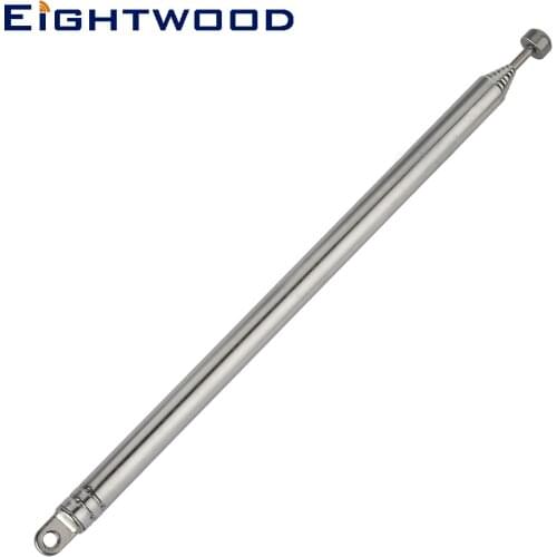 Eightwood Universal DAB DAB+ AM FM TV Antenna 6 Section Telescopic Aerial for Portable Radio Home Audio Radio Stereo Receiver