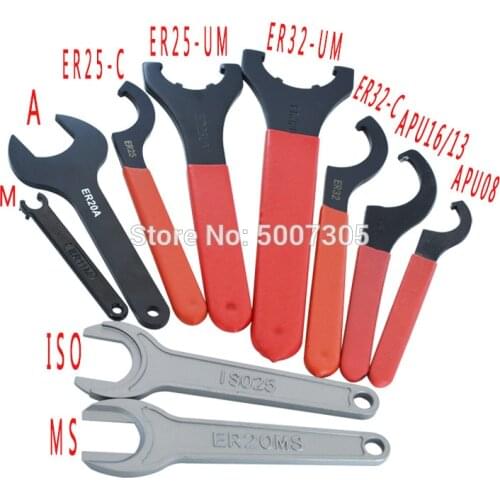 ER8 ER11 ER16 ER20 ER25 ER32 ER40 ISO20 ISO25 ER16MS ER20MS C25 C32 C40 APU08 APU13 APU16 nut wrench