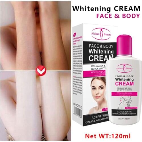 Hot sale Collagen Milk Bleaching Face Body Cream skin whitening Moisturizing Body Lotion skin lightening cream 120ml