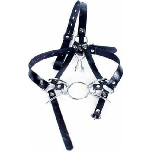 PU leather O Ring Open Mouth Spider nose hook Harness bdsm toys sex swing chastity