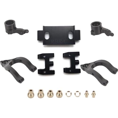 Aluminum Alloy Upper Lower Swing Arm Steering Cup Kit for WPL D12 RC Car Upgrade Part