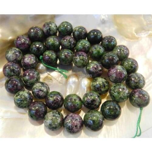 Red green zoisite round 10mm loose beads 15 inch 2pc/lot DIY stone suitable jewelry making design exquisite gift fashion style