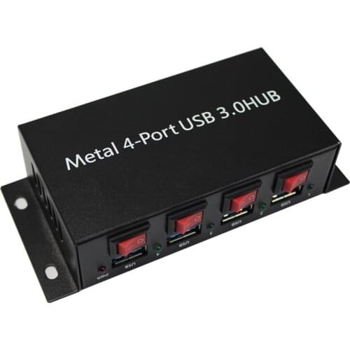 Ladagogo 4 Ports USB HUB Splitter with Power Adapter 4 Port Multiple Expander usb 3.0 hub with Switch for PC laptop accesso