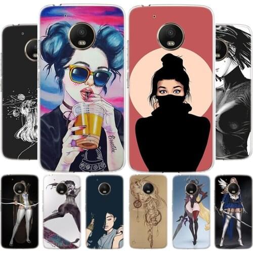 Cute Cartoon Statue Abstract Art Painted Phone Case For Motoralo Moto G9 G8 G7 G6 G5 E6 E5 E4 Plus Power Play One Macro Action C