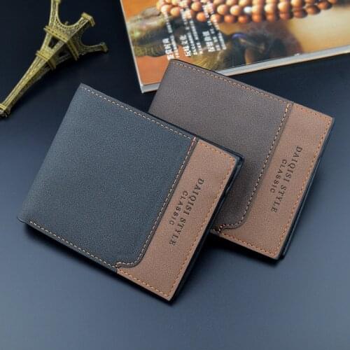 Men Business Faux Leather Wallet Clutch Slim Wallets Short Purse Credit Card Holder Coin Money Carteira Pocket Billetera Hombre