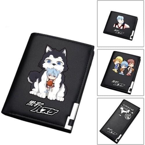 Anime Kurokos Basketball Kuroko Tetsuya Cos Men Boy Short Wallet Studen Long Purse Cartoon Notecase Women ID Card Holder