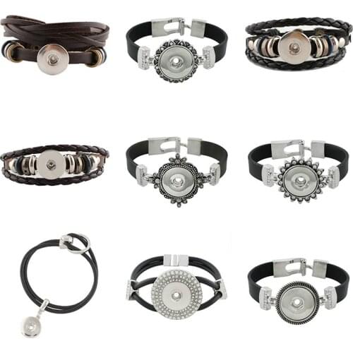 New Fashion 20mm 18mm Snap Button Bracelet DIY Jewelry 5pcs/lot KD3009
