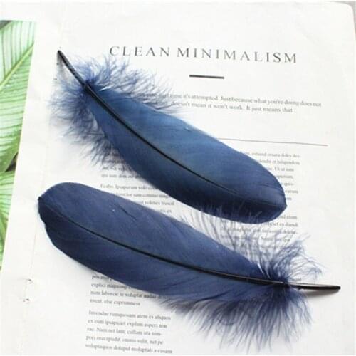 Wholesale Hard Pole 1000Pcs Ink Goose Feathers For DIY Crafts Swan Plumes 12-18cm Jewelry Wedding Home Accessories Decoration