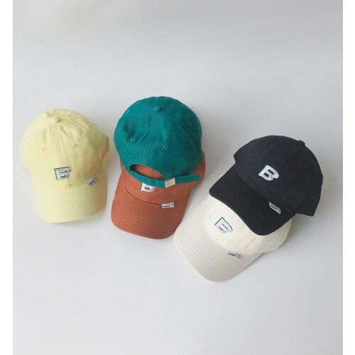 Autumn Children Cap Letter B Boys Girls Baseball Caps 2 3 4 5 Years Kids Snapback Hats Adjustable Cotton Casual Unisex Hat