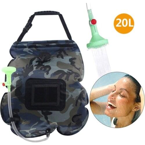 Camping Shower Bag Solar Heating 20L Outdoor Beach Portable Sun Shower Water Bag