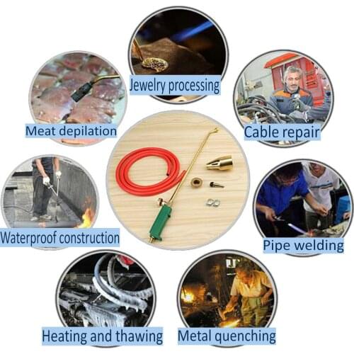 Propane Torch Nozzle Ice Melter Weed Burner Roofing Welding Torch Flame Gun Kit