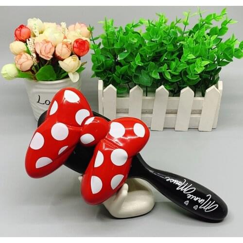 Disney Minnie Mouse Elastic Air Cushion Comb Cartoon Anime Figure Mickey Cute Massage Hair Care Brushes Kids Makeups Accessories