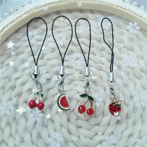 Cute Fruit Lanyards for IPhone/Samsung/Huawei Kawaii Keys Mobile Phone Headphone Strap Hanging Rope Phone Charms