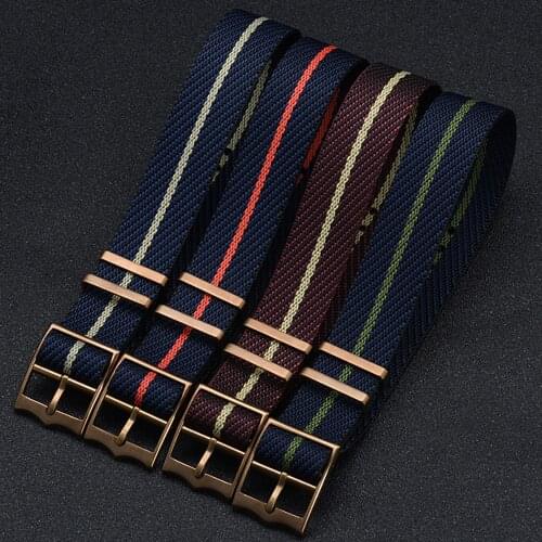 Military Nylon Bronze Button Watchbands For Tudor Watch Straps Movable Ring Military Bracelet High Quality Nato Strap 20mm 22mm