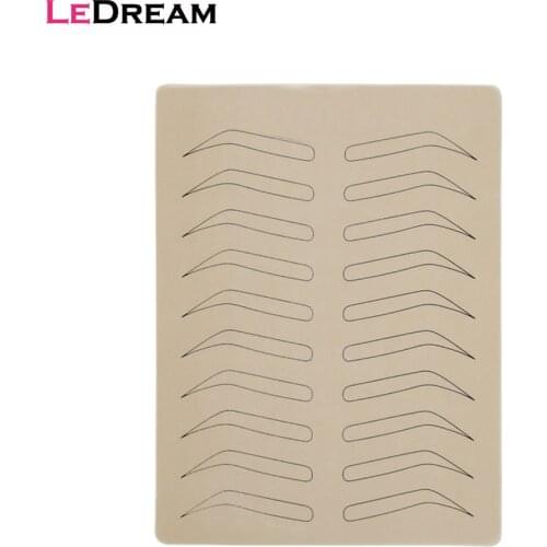 1PC Rubber Practice Skin Fake False Eyebrows Pigment Free For Microblading Permanent Makeup Tattoo Training Learning Beginners