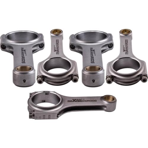 5Pcs Forged Steel H-Beam Connecting Rods For Audi RS2 2.2L 144mm ConRod ARP 3/8" bolts Connect Rod 600-800HP