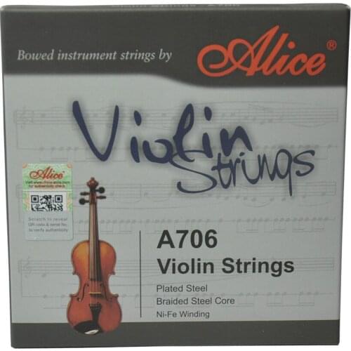 Alice Violin Strings Braided Steel Core Ni-Fe Winding 4/4 A706