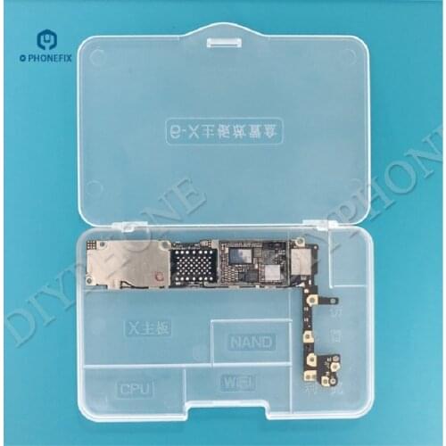 Super-Hard Plastic Electronic Components Storage Box for iPhone 6 6S 7 8 X Motherboards Protectction Repair Tool Case