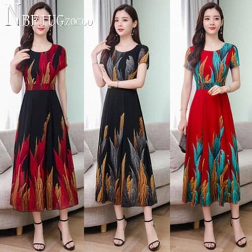 2020 Summer Beach Vacation Women Chiffon Dress Short Sleeve Female Dresses