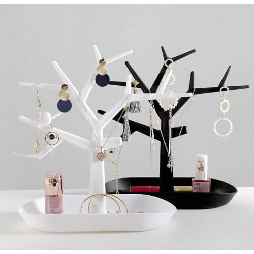 1PC Necklace Ring Pendant Bracelet Jewelry Display Stand Tray Tree Storage Racks Organizer Holder Make Up Decoration
