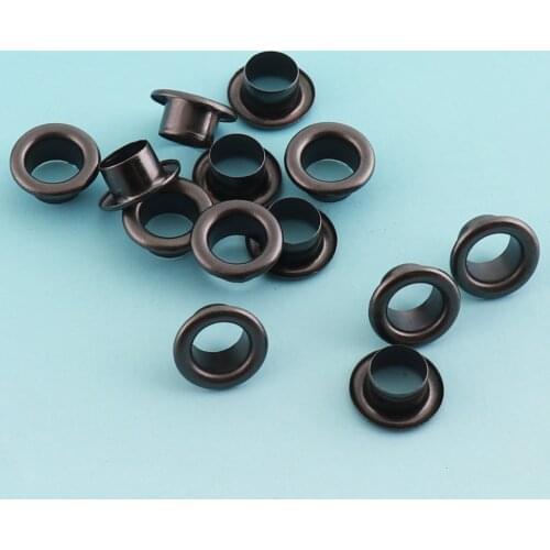 100sets 6mm(hole) Black Eyelets Grommets Round Grommet Eyelets for Sewing Clothes Leathercraft Canvas Shoe Hardware