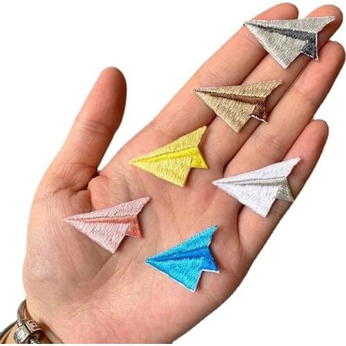 100pcs/lot Embroidery Patch Mini plane sticker Clothing Decoration Sewing Accessories craft Diy Applique