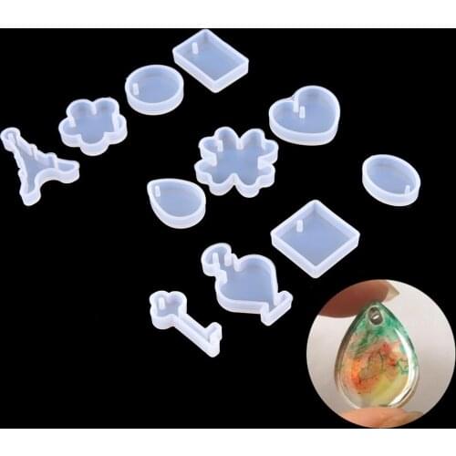 12pieces/set Silicone Mold For Resin International Chess Shape Silicone UV Resin DIY Clay Epoxy Resin Pendant Molds For Jewelry