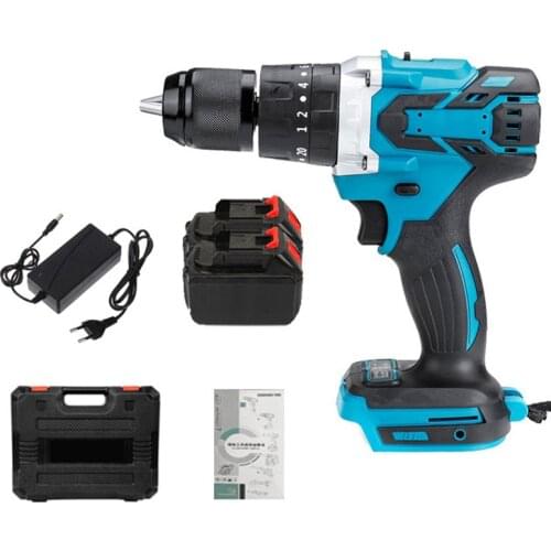 3 In 1 13mm Brushless Electric Hammer Drill Electric Screwdriver 20+3 Torque Cordless Impact Drill for Makita 18V Battery