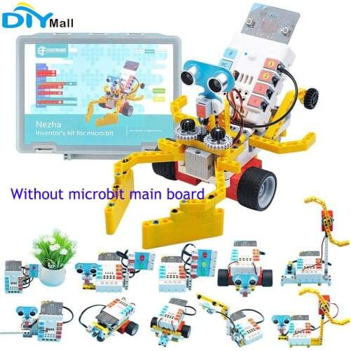 36 IN 1 NEZHA Inventors kit for micro:bit( without microbit board )LED Ultrasonic Tracking Sensor compatible with lego bricks