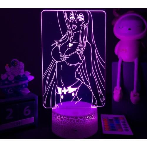 3D Anime Lamp Akame Ga Kill Night Light Esdeath Figure For Room Decor Nightlight Child Birthday Gift Akame Ga Kill Esdese Light