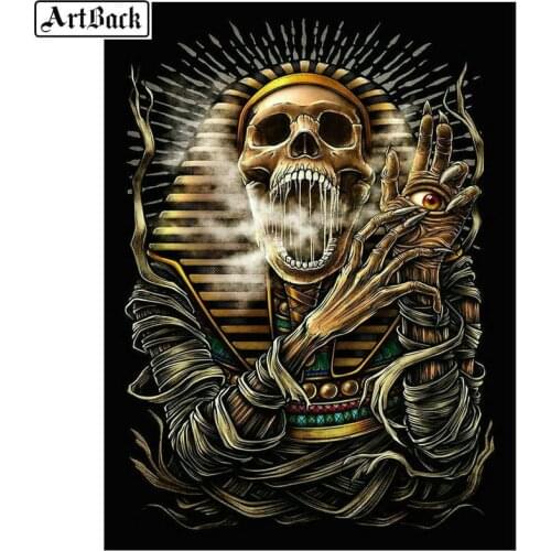 5d diy diamond painting skull pattern full square diamond embroidery 3d full round diamond mosaic death skull wall sticker