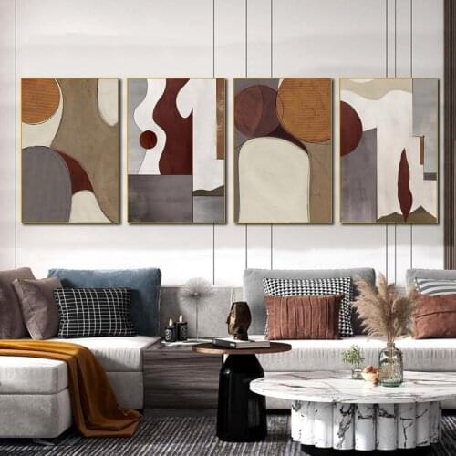 Abstract Geometric Poster Modern Home Decor Wall Art Pictures For Living Room Canvas Prints Light Luxury Porch Painting Quadros