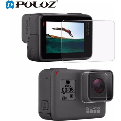 For GoPro Accessories Tempered Glass Film LCD HD Screen Protector+Housing Lens Protector for GoPro HERO5 / Hero 5 Black edition